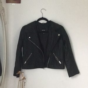 Black kids leather jacket